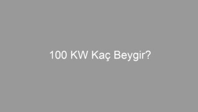 100 KW Kaç Beygir?