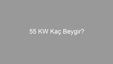 55 KW Kaç Beygir?