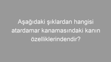 Aşağıdaki şıklardan hangisi atardamar kanamasındaki kanın özelliklerindendir?