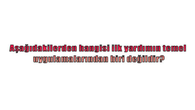 Aşağıdakilerden hangisi ilk yardımın temel uygulamalarından biri değildir?