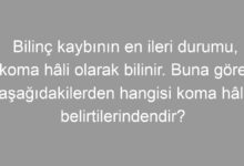 Bilinç kaybının en ileri durumu, koma hâli olarak bilinir. Buna göre, aşağıdakilerden hangisi koma hâli belirtilerindendir?