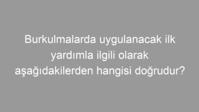 Burkulmalarda uygulanacak ilk yardımla ilgili olarak aşağıdakilerden hangisi doğrudur?