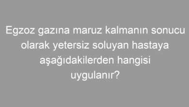 Egzoz gazına maruz kalmanın sonucu olarak yetersiz soluyan hastaya aşağıdakilerden hangisi uygulanır?