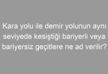 Kara yolu ile demir yolunun aynı seviyede kesiştiği bariyerli veya bariyersiz geçitlere ne ad verilir?