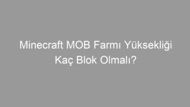 Minecraft MOB Farmı Yüksekliği Kaç Blok Olmalı?